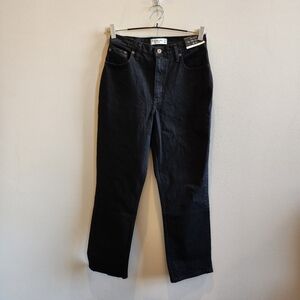 Abercrombie & Fitch The 90's Straight  SZ 28 6S black denim ultra high rise